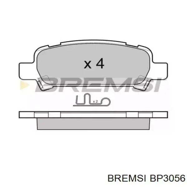BP3056 Bremsi задние тормозные колодки