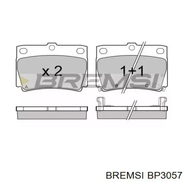 Задние тормозные колодки BP3057 Bremsi