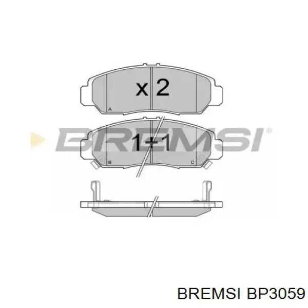 Передние тормозные колодки BP3059 Bremsi