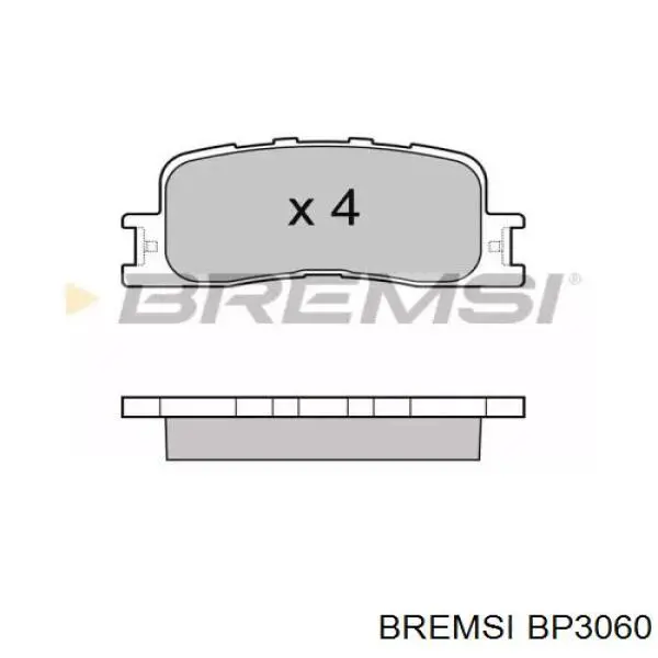 BP3060 Bremsi задние тормозные колодки