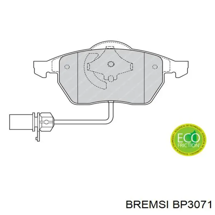 Купить BP3071 Bremsi Колодки тормозные