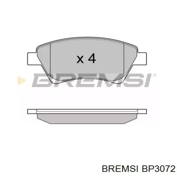 Передние тормозные колодки BP3072 Bremsi