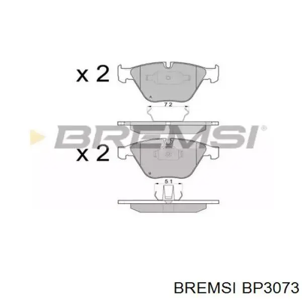 BP3073 Bremsi колодки тормозные передние дисковые