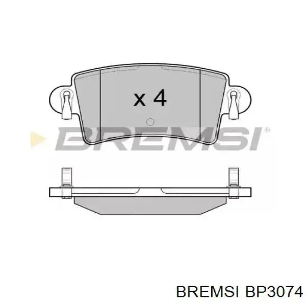 Задние тормозные колодки BP3074 Bremsi