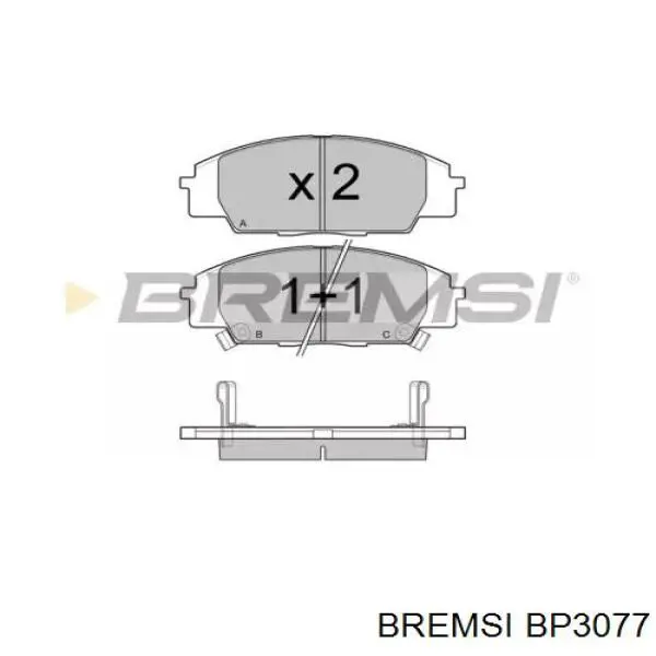 Передние тормозные колодки BP3077 Bremsi