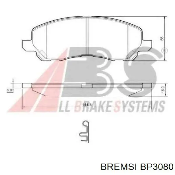 Колодки Bremsi BP3080 цена, от 20.35 USD