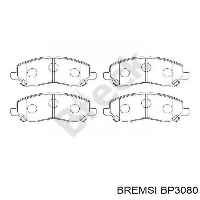 Купить BP3080 Bremsi Колодки тормозные