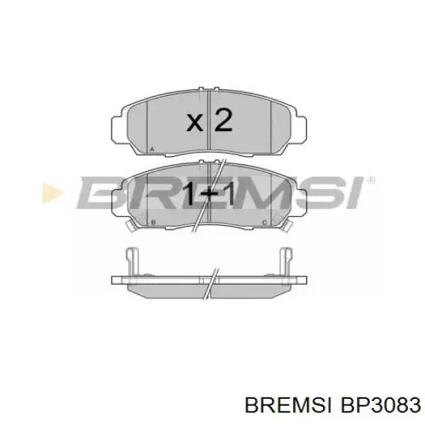 Передние тормозные колодки BP3083 Bremsi