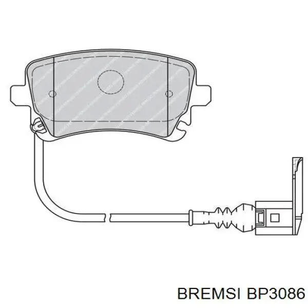 Колодки дисковые  Bremsi BP3086 цена, от 21.83 USD