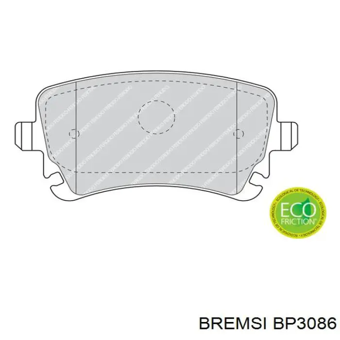Купить BP3086 Bremsi Колодки тормозные задние, дисковые