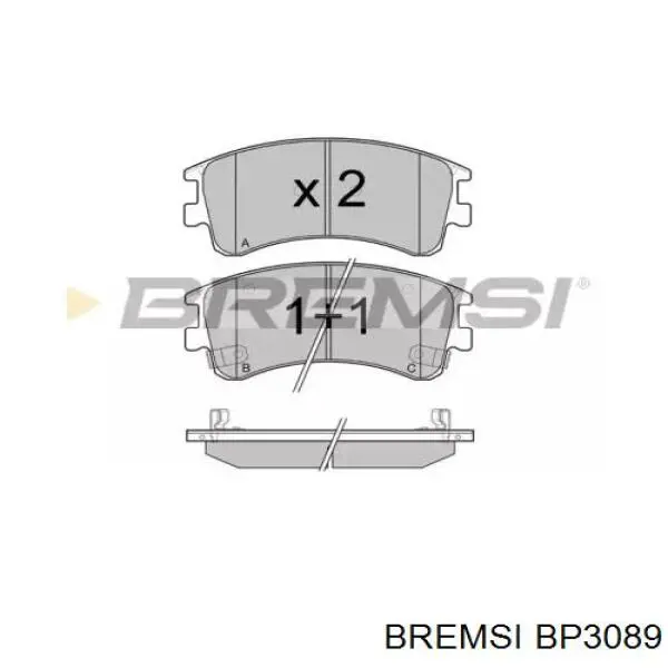 Передние тормозные колодки BP3089 Bremsi