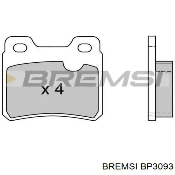 Купить BP3093 Bremsi Колодки тормозные
