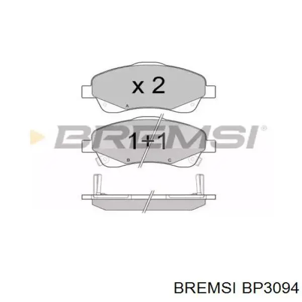 Передние тормозные колодки BP3094 Bremsi