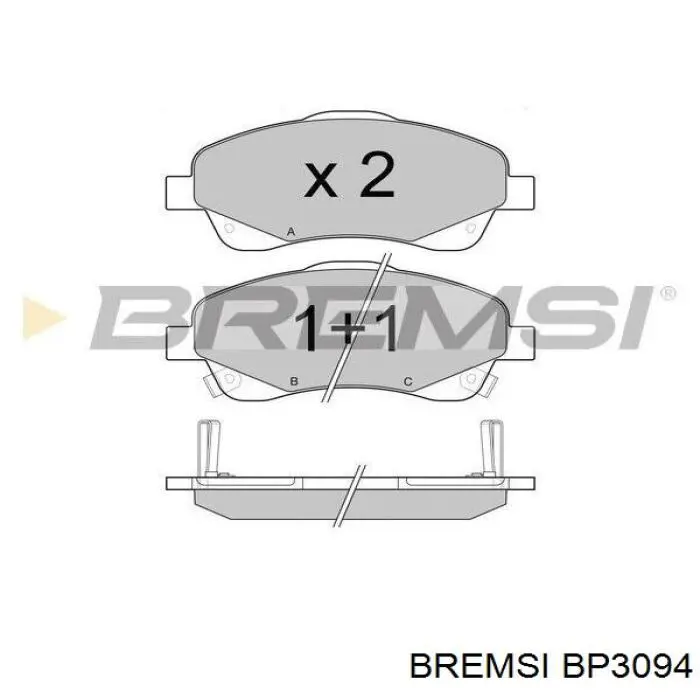 Колодки Bremsi BP3094 цена, от 24.47 USD
