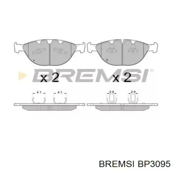 BP3095 Bremsi колодки тормозные передние дисковые