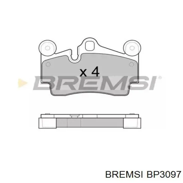 BP3097 Bremsi задние тормозные колодки