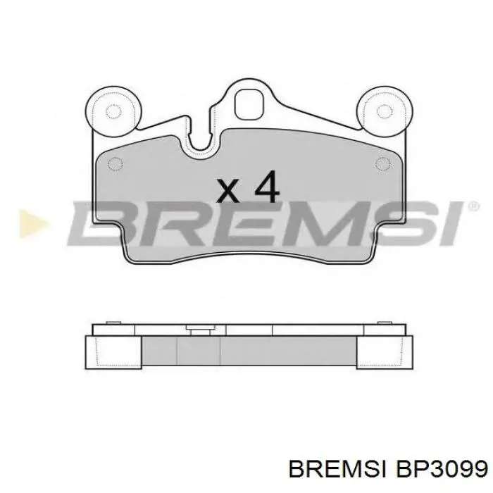 Передние тормозные колодки BP3099 Bremsi