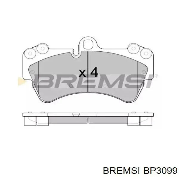 BP3099 Bremsi передние тормозные колодки