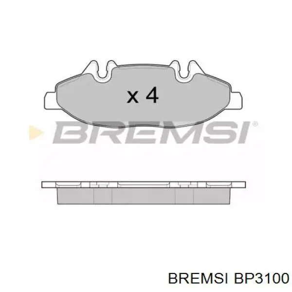 BP3100 Bremsi передние тормозные колодки