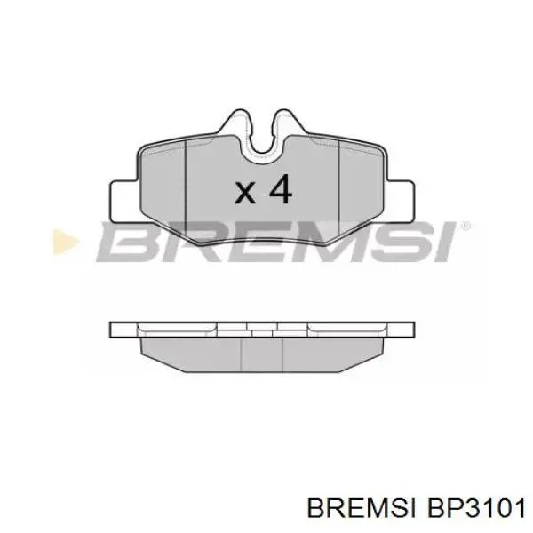 BP3101 Bremsi sapatas do freio traseiras de disco