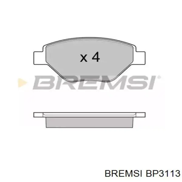 Передние тормозные колодки BP3113 Bremsi