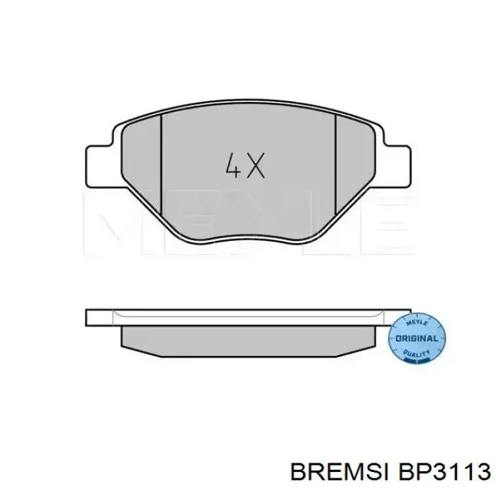 Купить BP3113 Bremsi Колодки тормозные