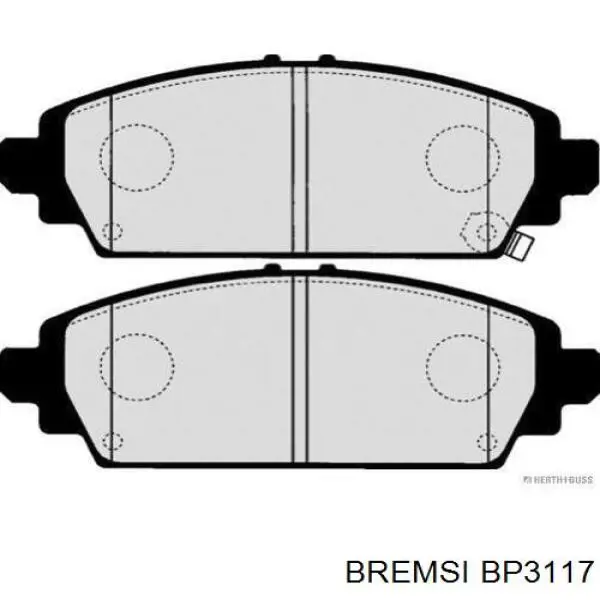 Купить BP3117 Bremsi Колодки тормозные