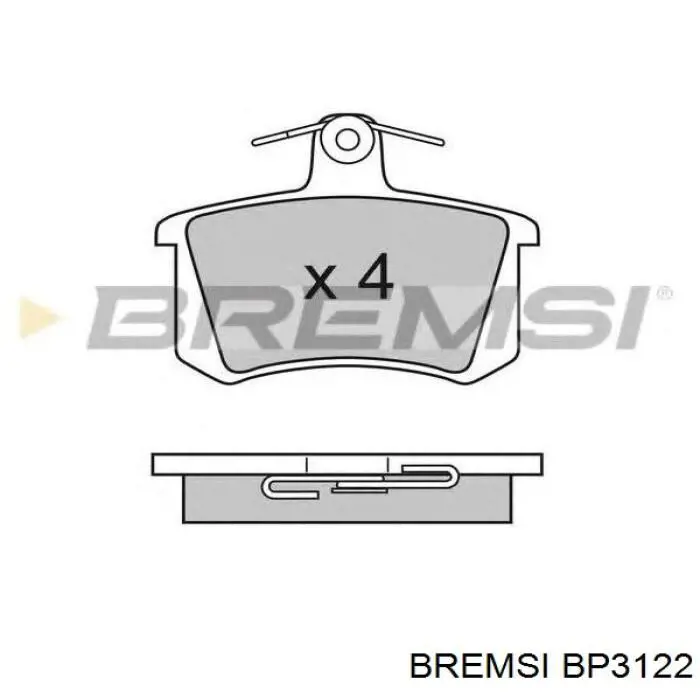Купить BP3122 Bremsi Колодки тормозные