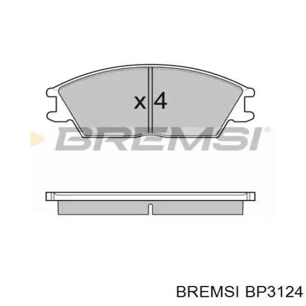 Передние тормозные колодки BP3124 Bremsi