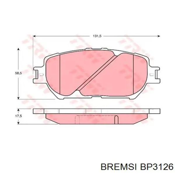 Тормозные колодки Bremsi BP3126