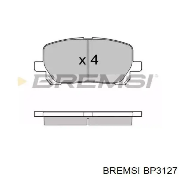 Передние тормозные колодки BP3127 Bremsi