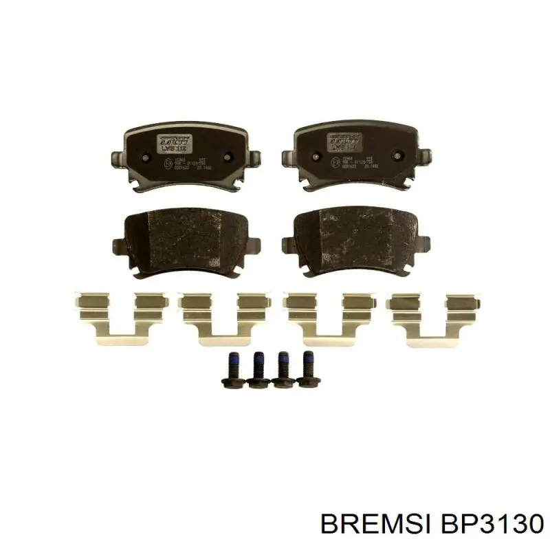 Купить BP3130 Bremsi Колодки тормозные задние, дисковые