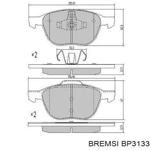 Колодки Bremsi BP3133 цена, от 20.97 USD