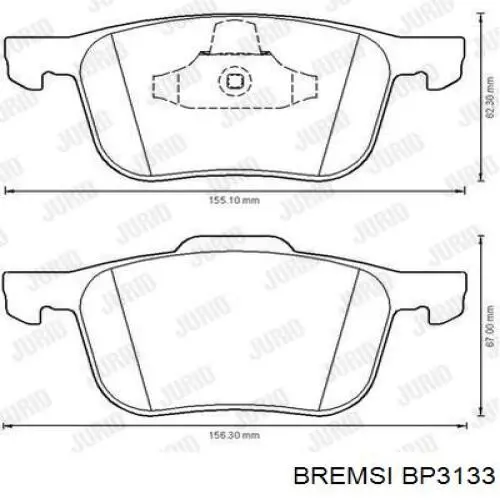 Купить BP3133 Bremsi Колодки тормозные