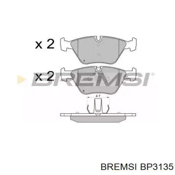 Передние тормозные колодки BP3135 Bremsi