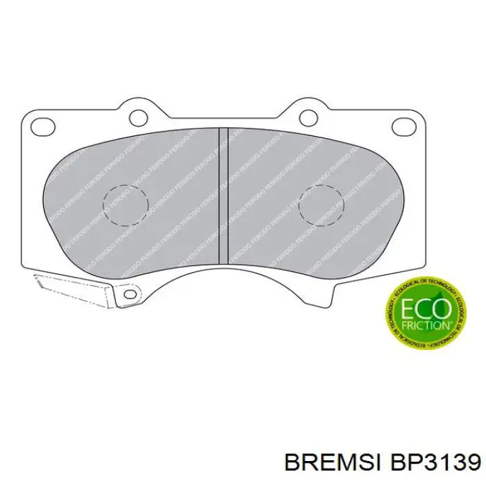 Купить BP3139 Bremsi Колодки тормозные