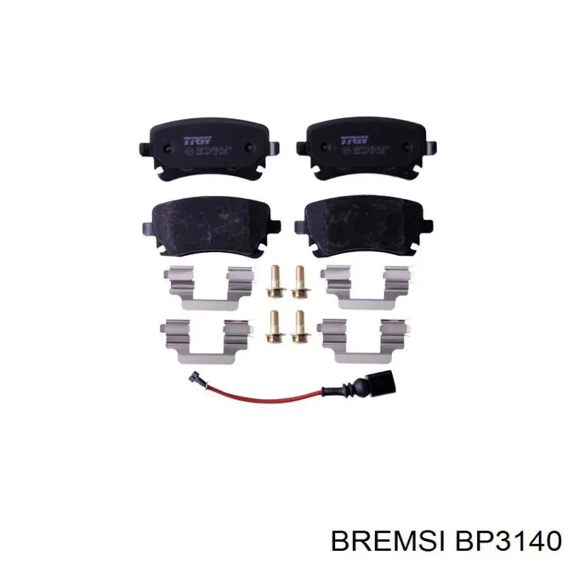 Купить BP3140 Bremsi Колодки тормозные задние, дисковые
