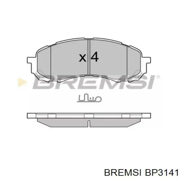 Передние тормозные колодки BP3141 Bremsi