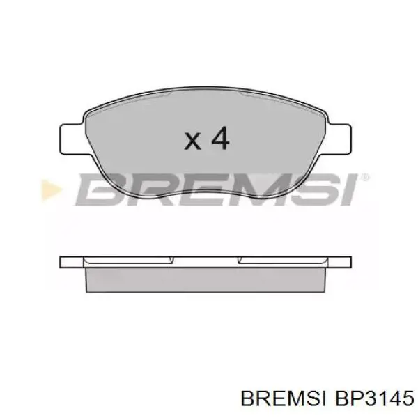 Передние тормозные колодки BP3145 Bremsi