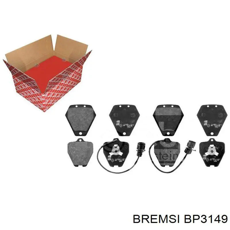 Купить BP3149 Bremsi Колодки тормозные