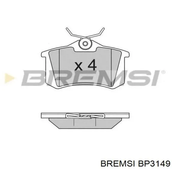 Передние тормозные колодки BP3149 Bremsi