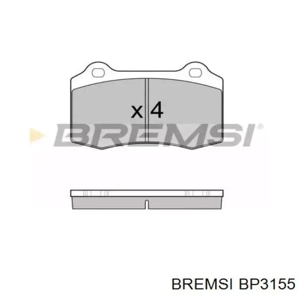 Задние тормозные колодки BP3155 Bremsi