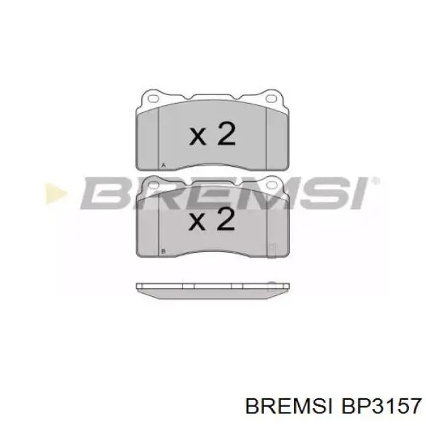 Передние тормозные колодки BP3157 Bremsi