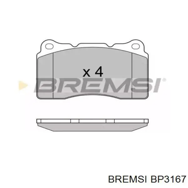 Передние тормозные колодки BP3167 Bremsi