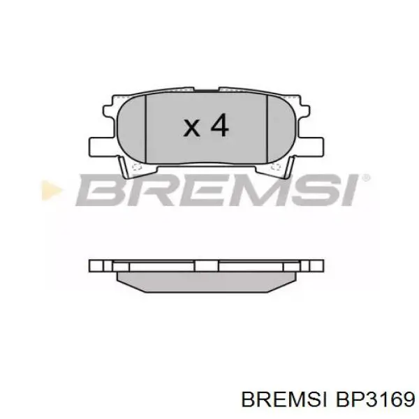 BP3169 Bremsi задние тормозные колодки