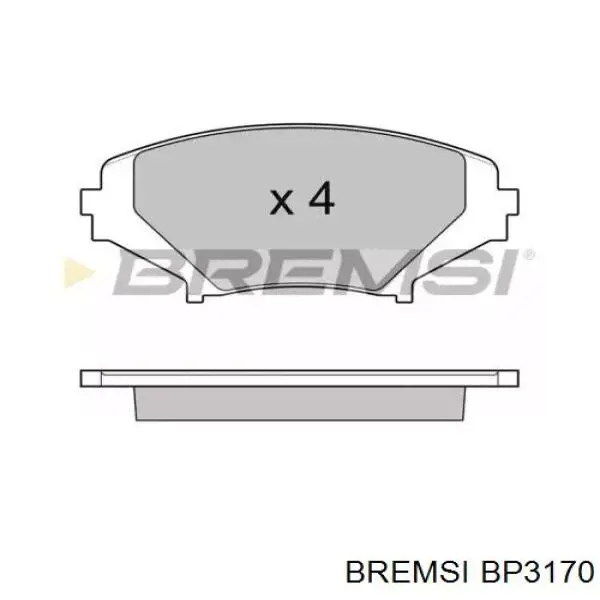 Передние тормозные колодки BP3170 Bremsi