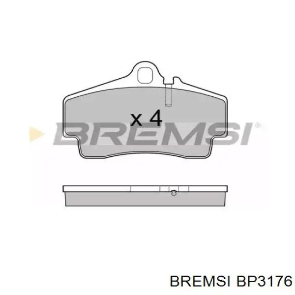 Задние тормозные колодки BP3176 Bremsi