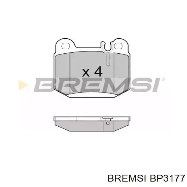 Задние тормозные колодки BP3177 Bremsi