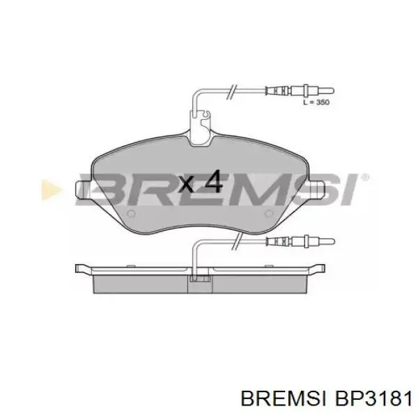 Передние тормозные колодки BP3181 Bremsi