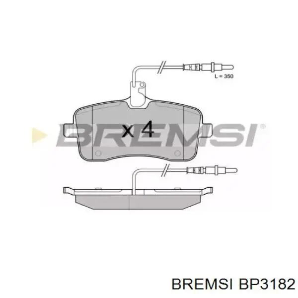 Передние тормозные колодки BP3182 Bremsi